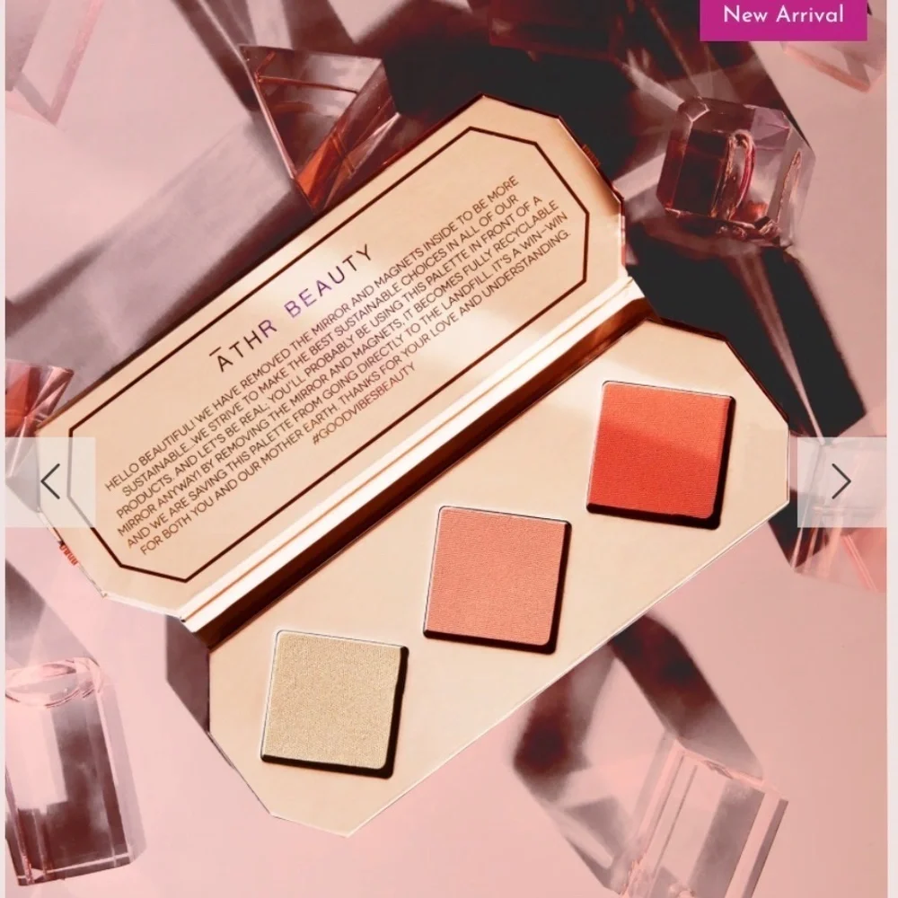 ATHR Beauty Crystal Charged Cheek Palette Amber NIB Makeup Blush Highlighter Y2K